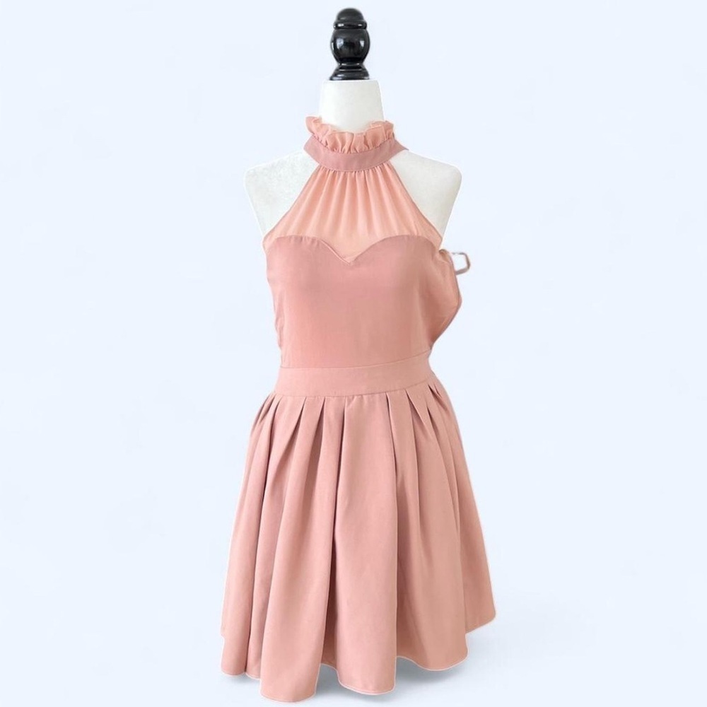 Blaque Labil Womens Pink Feminine Ruffle Petal Pink Coquette‎ Dainty Dress XS
